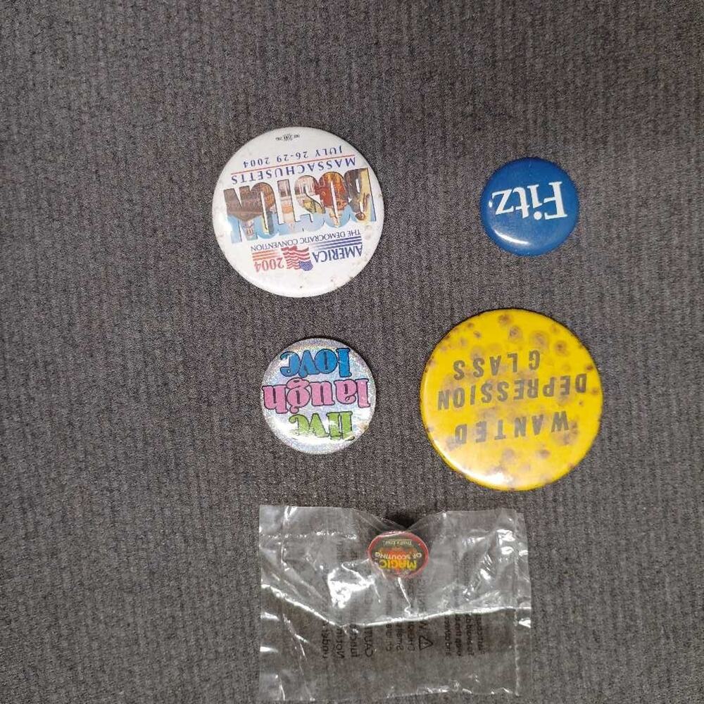 Boston 2004 DNC Pin Lot Fitz Depression Glass Scouting Badge